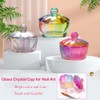 GBSTORE 2 Pcs Glass Crystal Dappen Dish Cup with Lid,