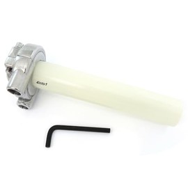 4into1 Universal Motorcycle Push Pull Throttle 7/8" - Polished - Compatible with Honda Yamaha Kawasaki Suzuki