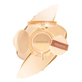 Base de Maquillaje Artmiss Hidratante Long-Lasting Cushion con Acabado Natural y Tono Bordó