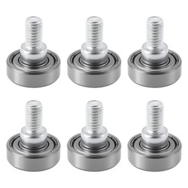 Create idea Pack of 6 19 mm Drawer Rollers, Replacement Wheels for Cupboards, Cash Registers, Filing Cabinets, Dressing Tables, 6 x 10 x 6 mm