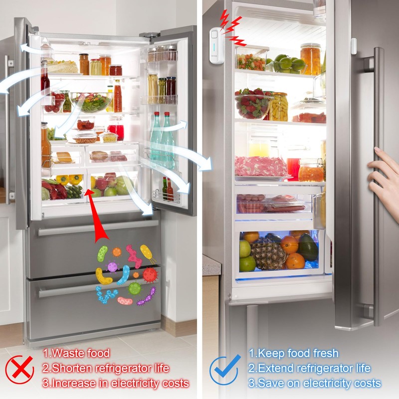 DAYTECH Freezer Door Alarm with Delay 1/2/3/4 mins When Left