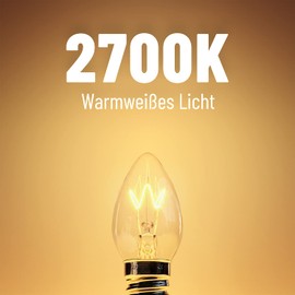 greate. greate. 4x E14 7W Glhbirne - Ersatz Glhbirne fr Salzlampe, Salzkristalllampe, Orientierungslicht, N?hmaschine, Vitrine - E 14 Glhbirne Kerze mit 40 Lumen - Kerzenlampen Leuchtmittel Lightbulb