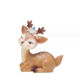 Spldsun Deer Decoration, Reindeer Figure, Elk Deer, Simulation Deer Ornaments Miniature, Tabletop Craft Decoration Figure for Party, Birthday, Christmas Party Decoration (Brown)