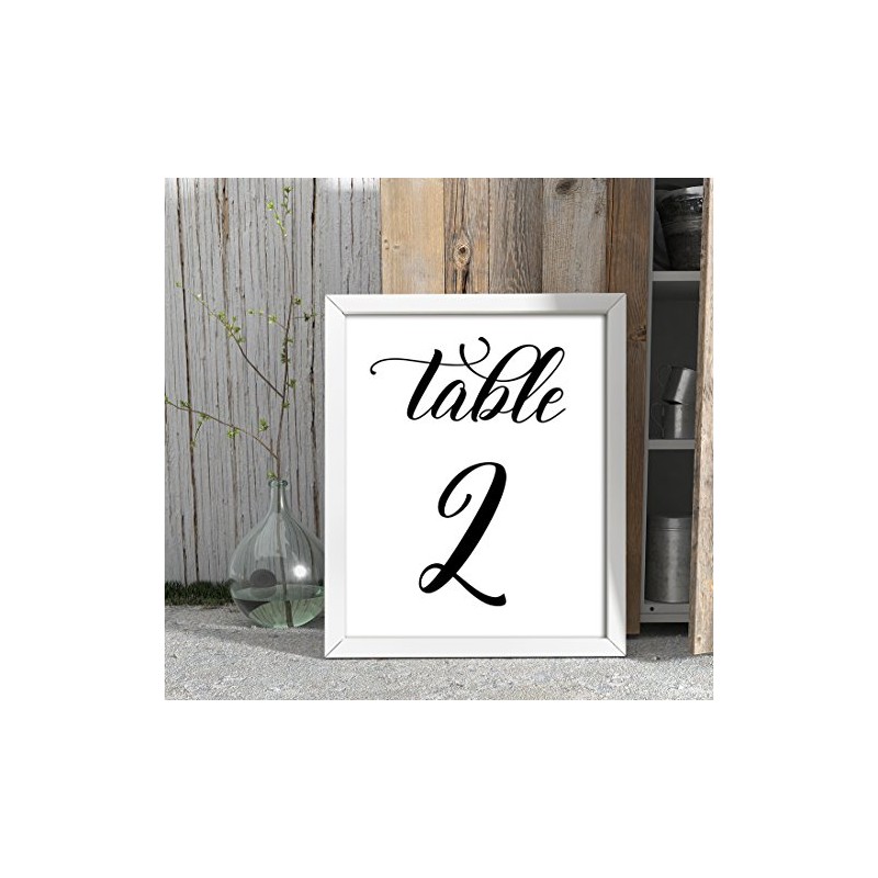 Darling souvenir Caligrafía 1-12 tarjetas números Recepción de boda decoración
