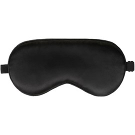HUIKKJP Eye Mask, For Sleeping, Eye Blocking, Good Sleep Goods, Blindfold, Silk Eye Mask, Lightweight, Breathable, Soft to the Touch, Ideal for Travel, Business Trips, Napping, Napping, Unisex (Black)