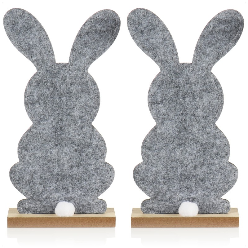 com-four® 4 x Decorative Stands for Easter, Cute Felt Easter