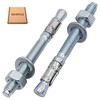 SKIR'CO (Pack of 10) Galvanised Wedge Anchors M8 x 80