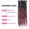 Thin 0.6 cm Synthetic Dreadlock Extensions Handmade 24 Inches 20