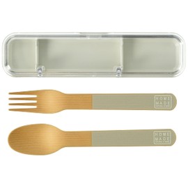 HOME MADE Wood Grain Cutlery Set, Gray 4776944
