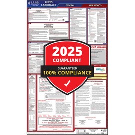 2025 New Mexico and Federal Labor Law Poster (Spanish, NM State) - OSHA Compliant All-in-One Laminated Poster, J. J. Keller & Associates, Inc.