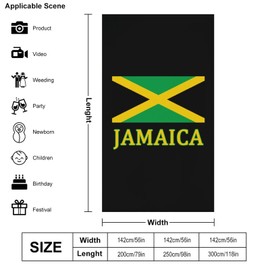 Jamaican Flag Photography Backgrounds Photo Cloth Backdrop for Party Studio Booth Props Decorations 56"x118"