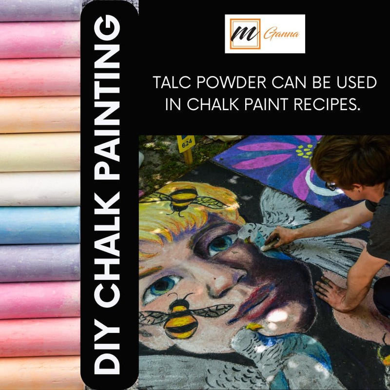 mGanna 100% Natural Talc Powder for Facial Make-up and Cosmetic