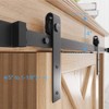 ZEKOO 2.5-8 FT Super Mini Sliding Barn Door Hardware Kit