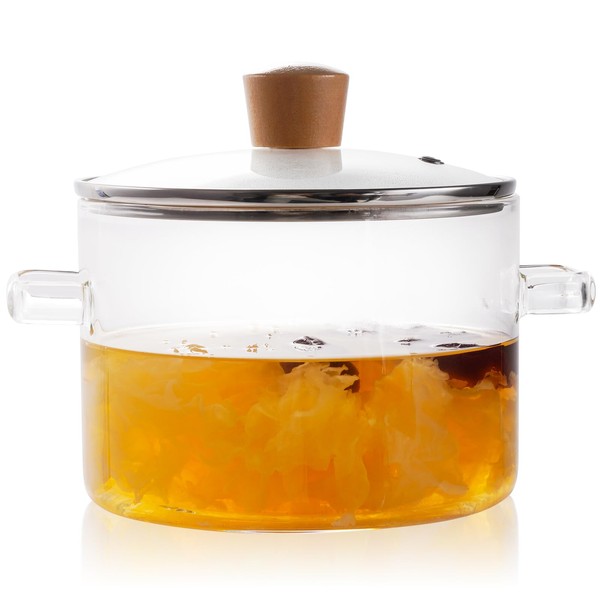 Recceng Recceng Glass Pots for Cooking on Stove, 1.8L/60 OZ