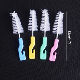 KuuGuu 20 PCS Bottle Nipple Cleaner Sponge Brush Hangable Pacifier Sponge Cleaning Small Brush Portable Baby Bottle Cleaner Brushes Comfortable Grip for Standard Nipples Scrubber, Nipples Brushes
