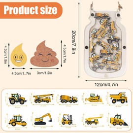 Reward Jar for Kids, Toilet Training Reward Chart Magnetic Reward Charts Tokens Incentive Good Behavior Jars Daily Chores Reward Chart Children's Reward Jar for Boys Girls Student (Poo+Car)