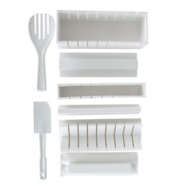 Treasure Gurus 5pc Sushi Roll Maker Kit Rice Paddle Spatula Mold Japanese Seafood Roller Sea Food Making Tool Set