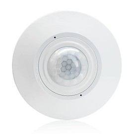 RAYZEEK Ceiling Mount 360 degree PIR Occupancy Motion Sensor,2200W,110-265V,8-12M High Sensitive HardWired Occupancy Sensor Detector, Commercial/Residential,Up to 1600 sq.ft(10A,Neutral Wire Required)