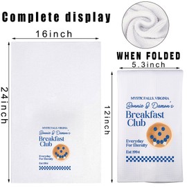 JNIAP Vampire Movie Kitchen Towel Damon Salvatore Gift Vampire Blueberry Pancake Gifts TVD Merch TVD Towel (Breakfast Club kt)