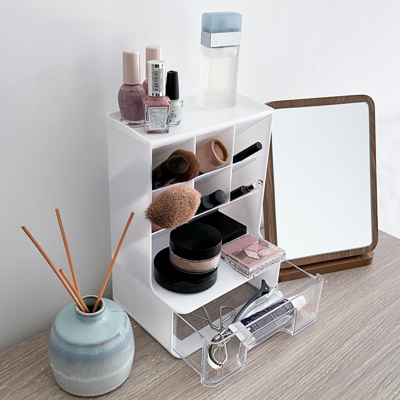 ADVEXGP Desk Tidy Organiser, Pen Holder with Drawer, Stationery &