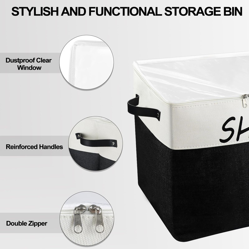 Large Entryway Shoe Storage Organizer, Shoe Basket for Entryway with