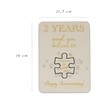 Wooden Anniversary Card with Jigsaw Puzzle Piece "I found my
