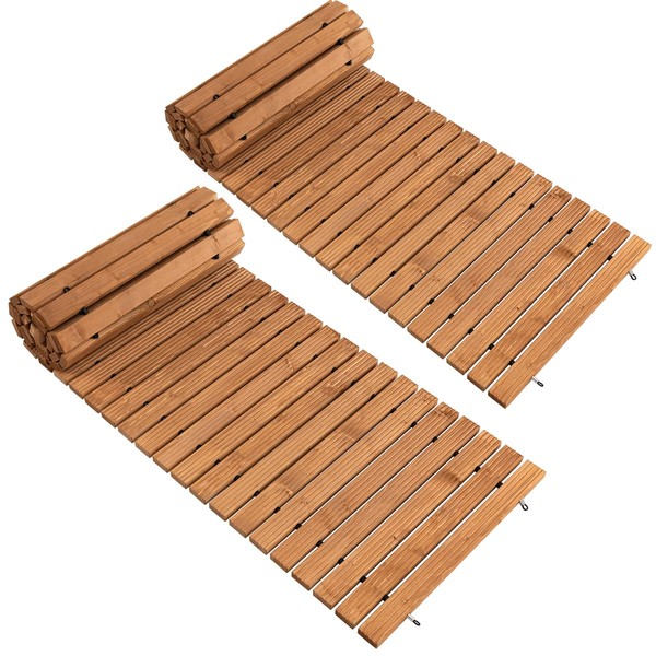 Giantex 8ft Wooden Garden Pathway 2PCS, 22" W Roll Out