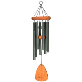 Festival 24-inch Redwood Wind Chime 8 Tubes in Forest Green by Wind River for Patio, Backyard, Garden, and Outdoor décor. Made in The USA