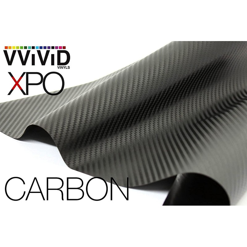 VVIVID XPO Black Carbon Fiber Car Wrap Vinyl Roll with