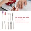 20 Holes 14pcs Nail Grinding Head Holder Manicure Pedicure Bits