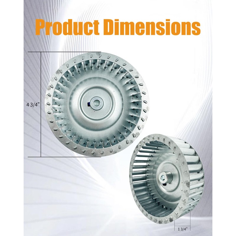 8715-4481 8710-4358 Blower Wheel, 4-3/4" Diameter 1-3/4" Width