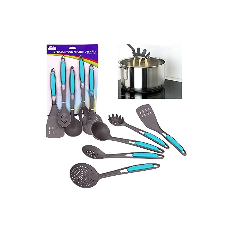 5 PCS Nylon Utensil Set Kitchen Serving Tools Heat Resistant