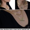 Beaux Bijoux W Gold Necklace Initial - Sideways Initial Necklace