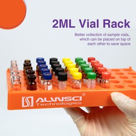 ALWSCI Vial Holder for 2ml Vials, Test Tube Stand 50 Holes Sample Bottle Holder, Φ12mm, Pack of 1