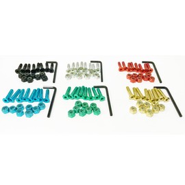 HEAVEN SKATEBOARD Skateboard Screw Set (8 Screws & Nuts) 1 inch 1 inch 25 mm Hex Flat Head Collar Screw with Hex Wrench (Red)