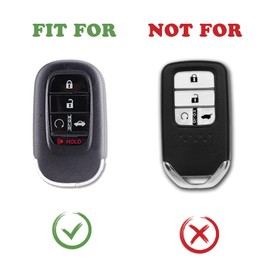 TANDRIVE Key Fob Cover for (5 Buttons) Honda 2022 2023 2024 2025 Civic Accord HR-V Pilot CR-V, Silicone, 2-Pack, Black and Black