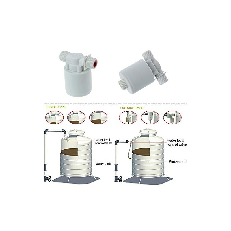 TOOLSTAR Automatic Float Valve, 3/4" Parellel Outer Installation Automatic Water
