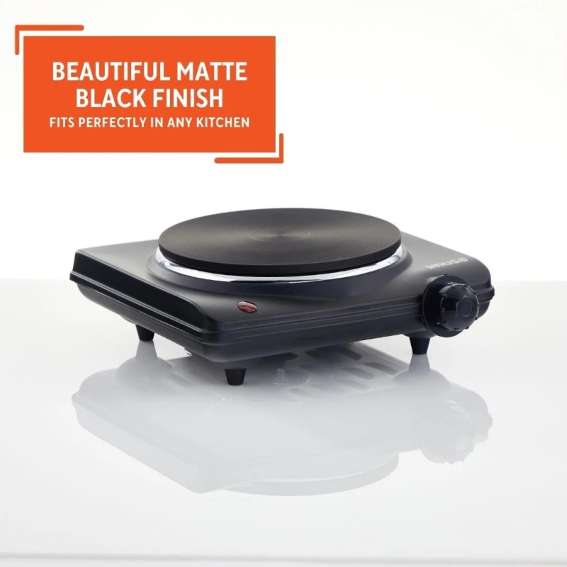 IMUSA Single Black Countertop Hot Plate Compact Portable Cooking Solution