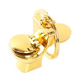 ARFUKA Keychain Toilet Pendant Keyring Metal Key Ring Charm Jewellery Christmas Birthday Gift Keychains Key Chain Key Ring Holder for Men and Women Gold