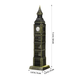 HOMSFOU Decoration Big Ben Metal Big Ben Tower Statue Metal London Landmark Big Ben Building Model Sculpture For Home Office- 1 (Pictured) Big Ben Souvenir London Big Ben