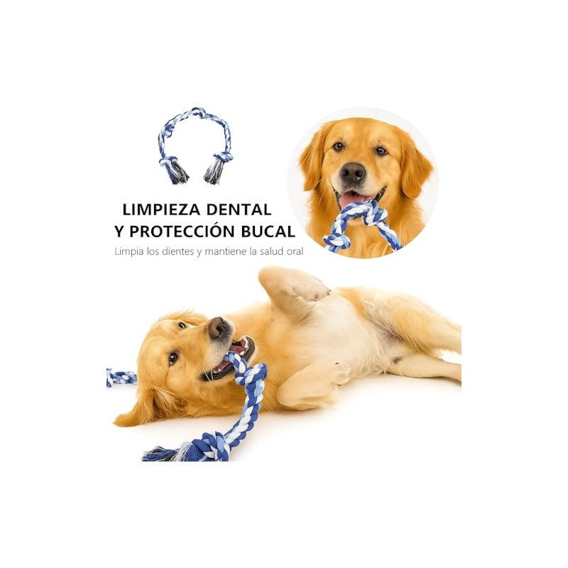 PUBAMALL Cuerdas de Juguete para Perros, Cuerda para Masticar Perros