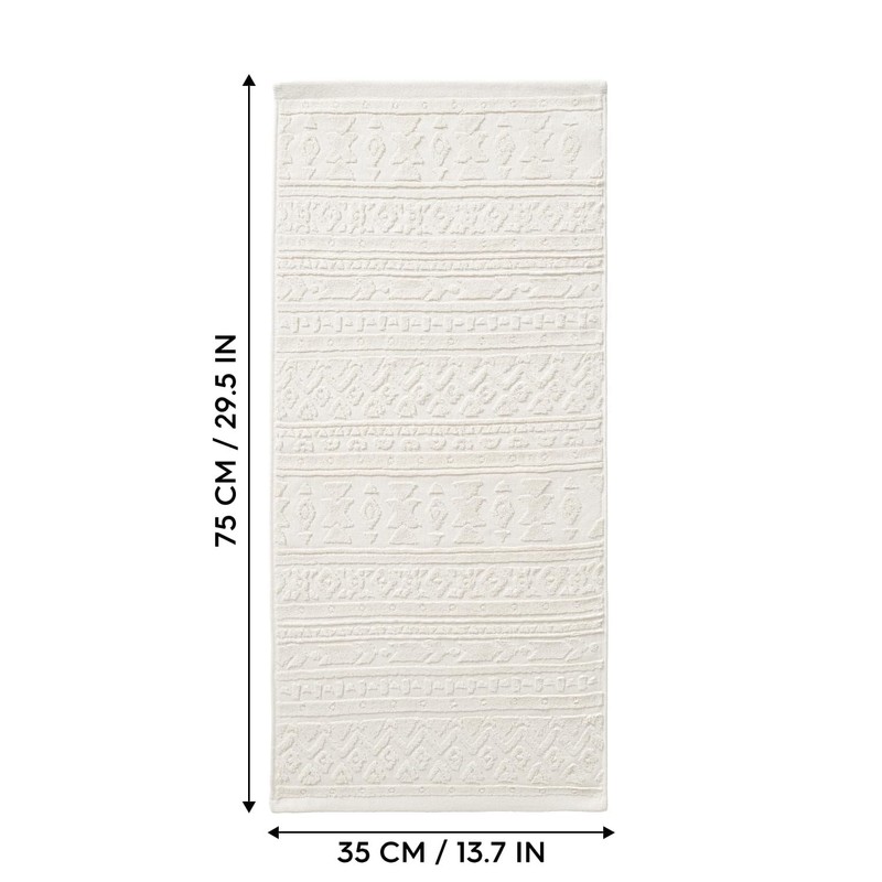 Artoid Mode Beige 3D Geometric Design Jacquard Hand Towels for