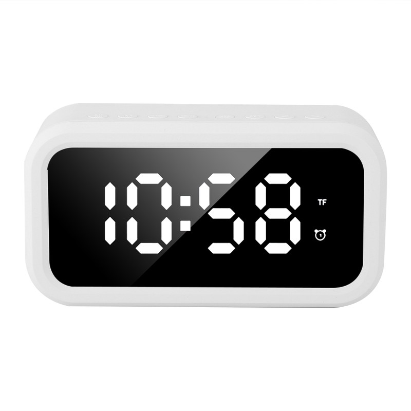 Multi Function Rechargeable Bluetooth Speaker Stereo Player LED Digital Alarm