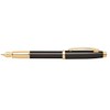 Sheaffer 100 Glossy Black Lacquer with Gold-Tone Fountain Pen with