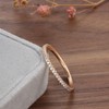 mellowact 14KGP Full Eternity Ring, Hypoallergenic, 14K Gold Plated, Rose