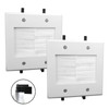 2PCS 2 Gang Brush Wall Plate for Coaxial Cable, HDMI,