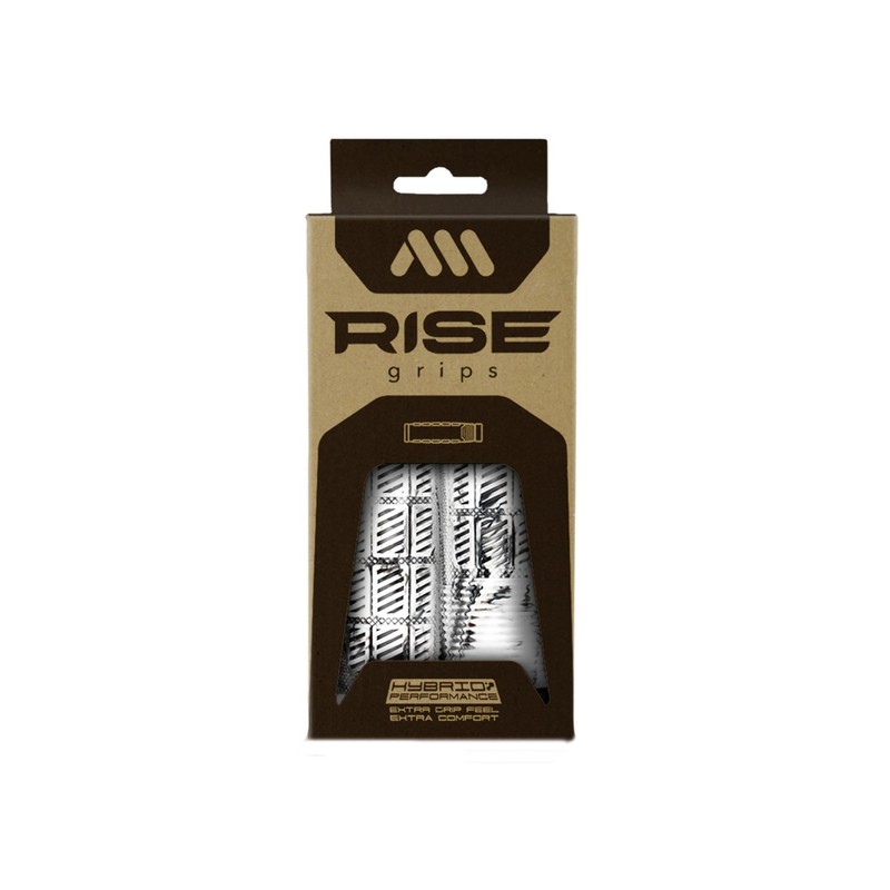 All Mountain Style AMS Rise Bicycle Lock-on Handlebar Grips, White