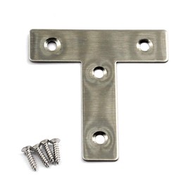 (20 Pieces) 60x60mm Angle Connector Corner Brackets (Thickness 1mm) Stainless Steel T Shape Brace Brackets with Screws