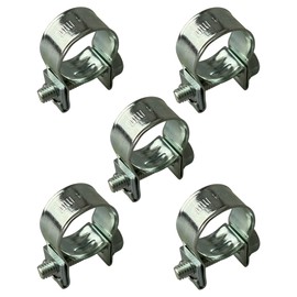 14-16mm Zinc Plated Mini Fuel Hose Line Pipe Clips x5