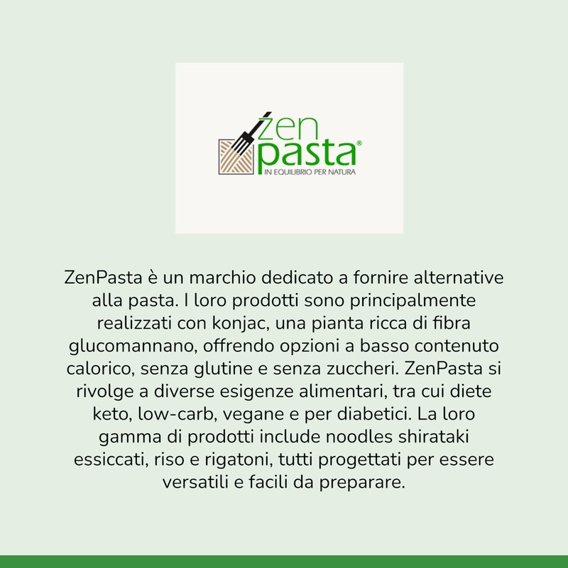 Zenpasta Penne Rigate con Farina di Konjac - Farina Konjac